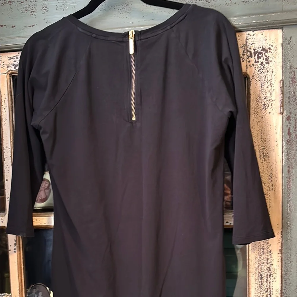 Michaels Kors Black Fitted 3/4 Sleeve Tunic Top - Picture 5 of 6